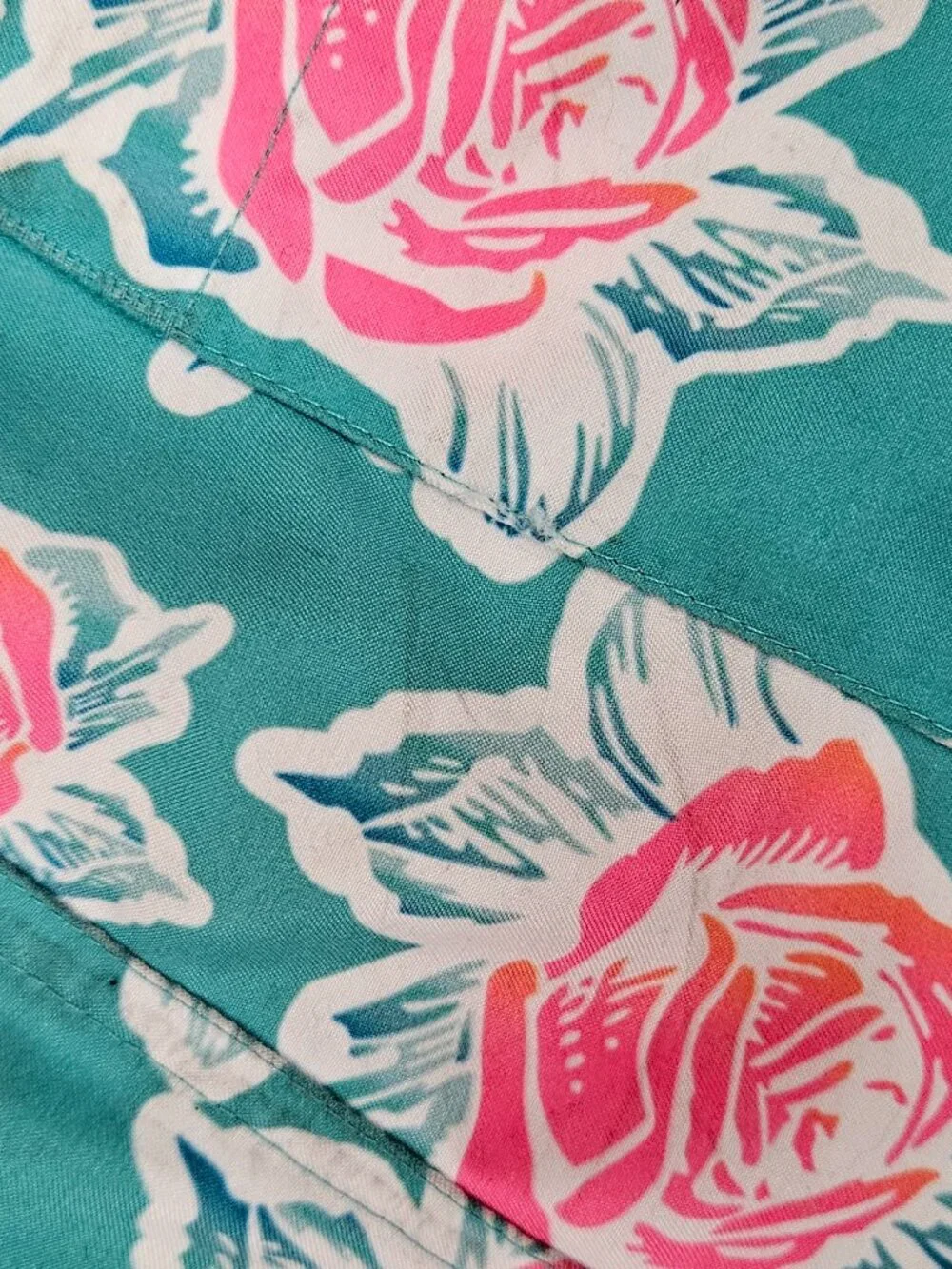 Spearmint Green Rose Swim Trunks by Empyre